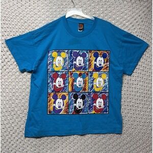 Vintage Disney Mickey Unlimited T-Shirt Womens 1X Blue Graphic US 100%Cotton